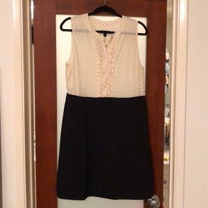 Silk top and crepe bottom dress